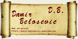 Damir Belošević vizit kartica